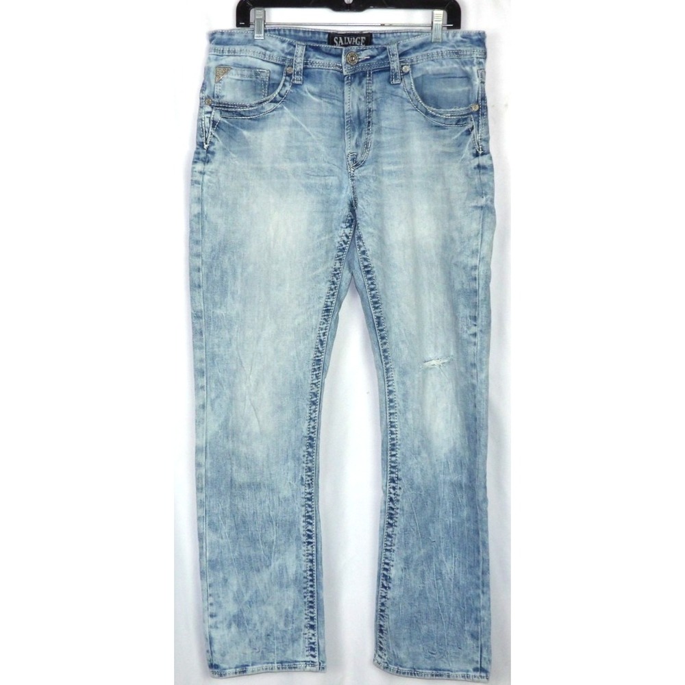SALVAGE For BUCKLE Regular Fit MAYHEM Straight Leg Jeans Men's 34 X 32